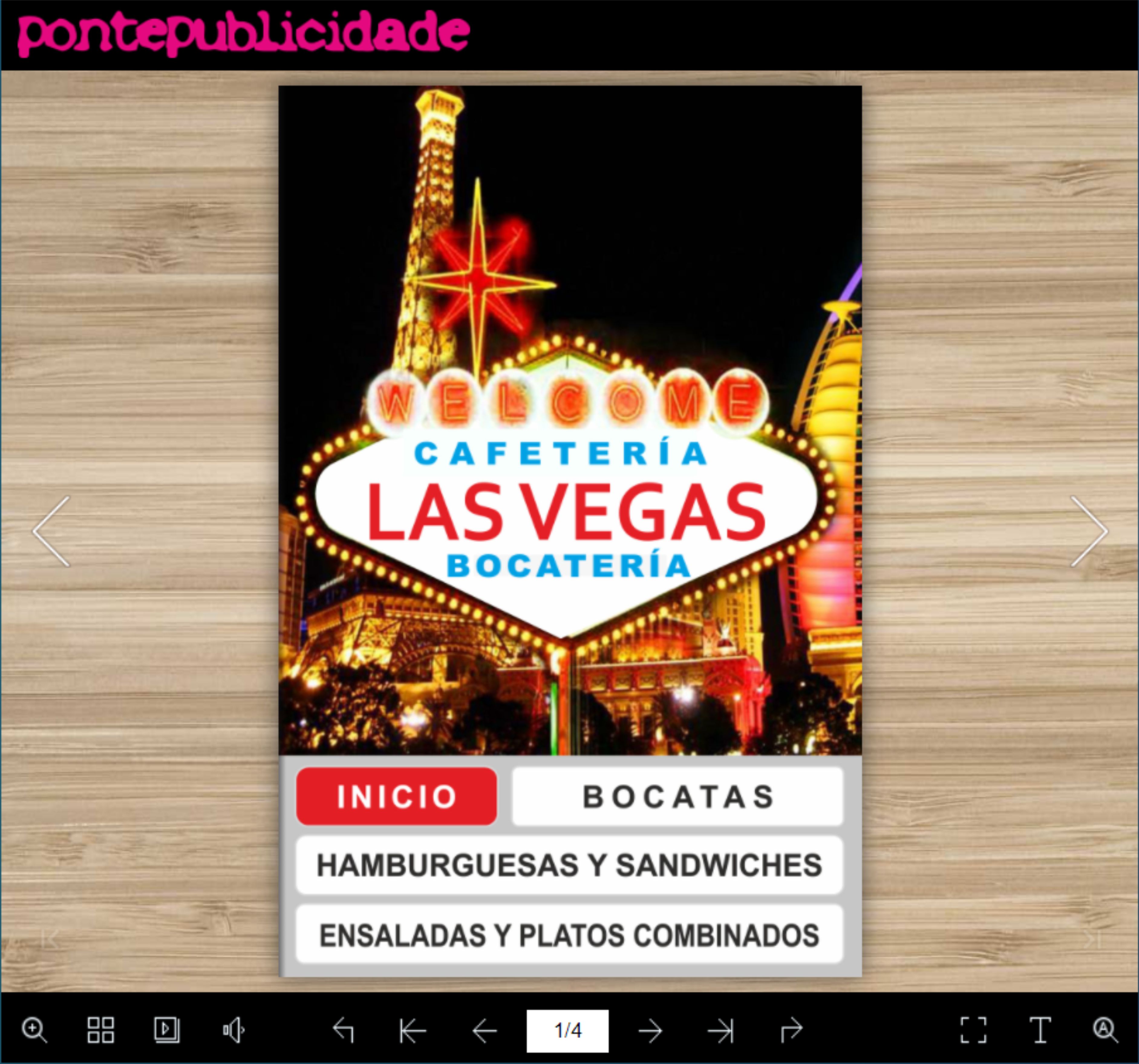 Carta Bocatería Las Vegas
